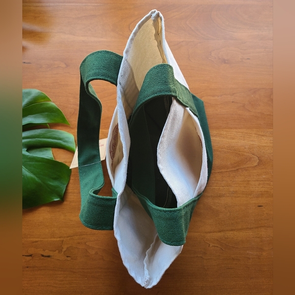 NWT Trader Joe's Mini Canvas Green Tote Bag - Picture 8 of 10